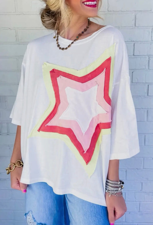 Colorblock Star Top