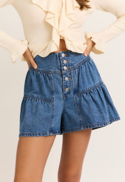 High Waist Flare Shorts