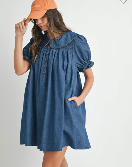 Denim Collar Dress