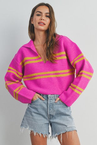 Pink Crop Sweater