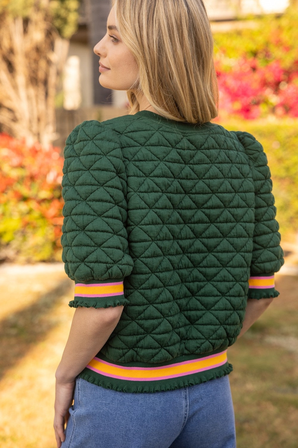 Quilted Green Top